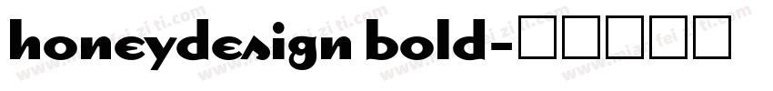 honeydesign bold字体转换